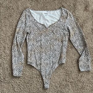 PINK Victoria's Secret Animal Print Bodysuit